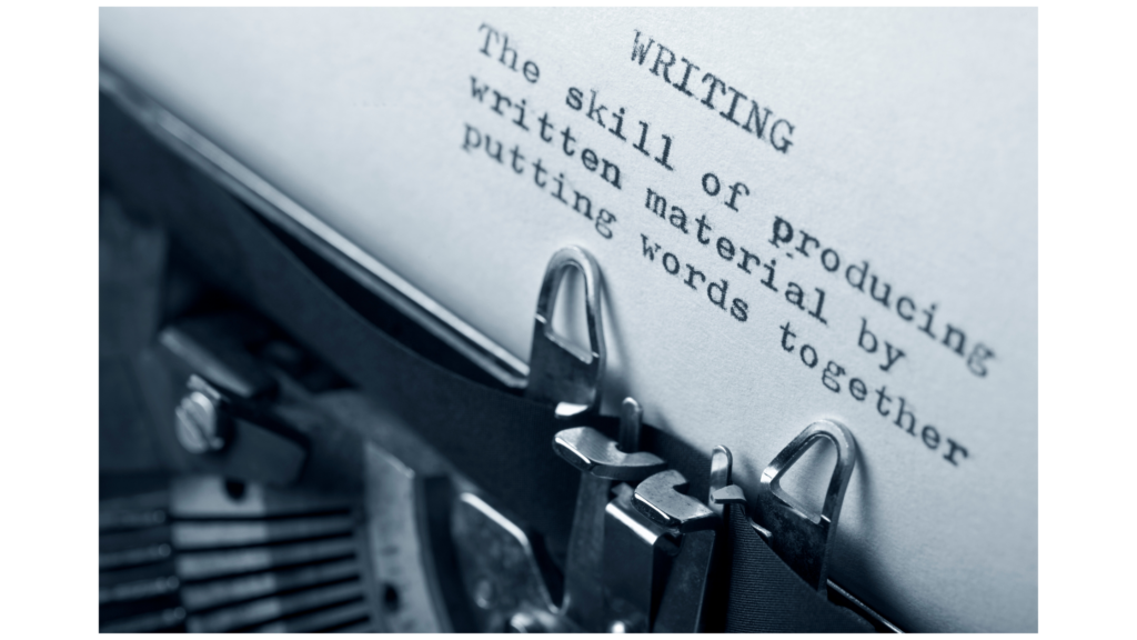 Des mots tapés à la machine à écrire